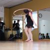 performing hula hoops